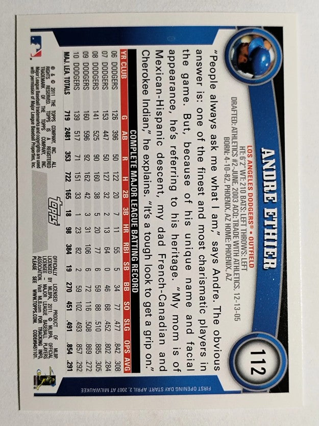 2011 Topps Opening Day #112 Andre Ethier