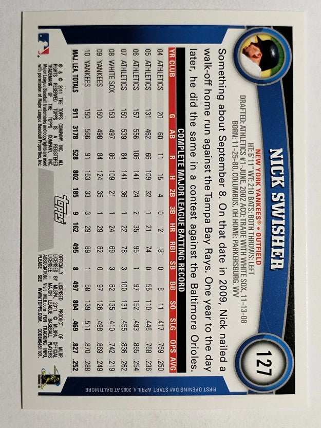 2011 Topps Opening Day #127 Nick Swisher