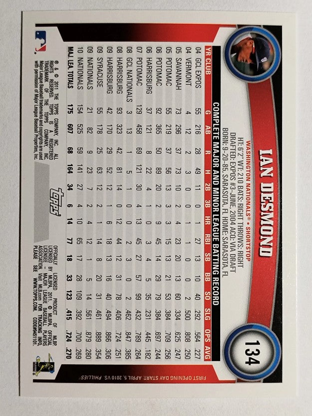 2011 Topps Opening Day #134 Ian Desmond