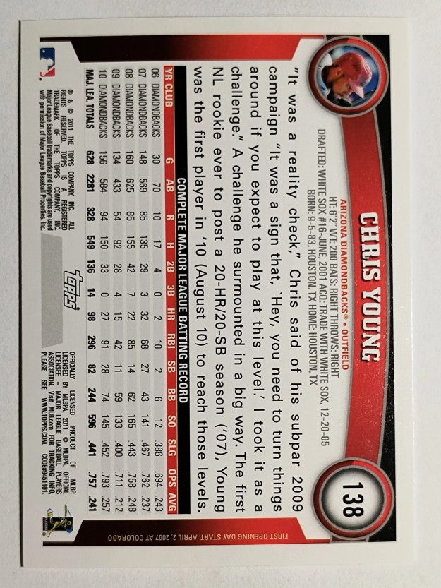 2011 Topps Opening Day #138 Chris Young