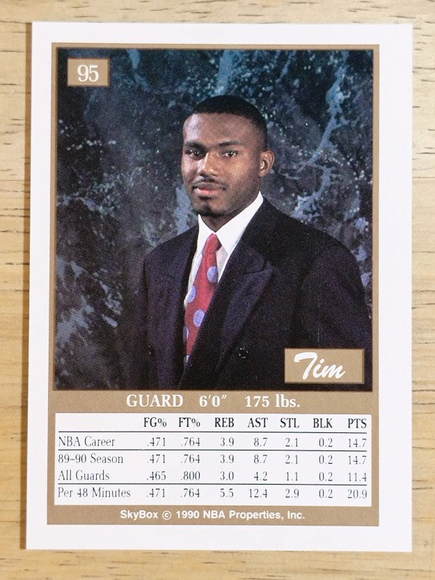 1990-91 SkyBox #95 Tim Hardaway RC