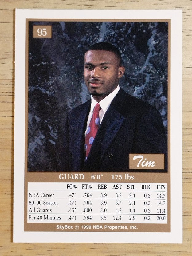 1990-91 SkyBox #95 Tim Hardaway RC