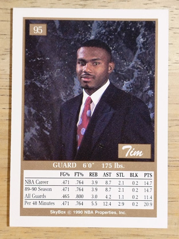 1990-91 SkyBox #95 Tim Hardaway RC