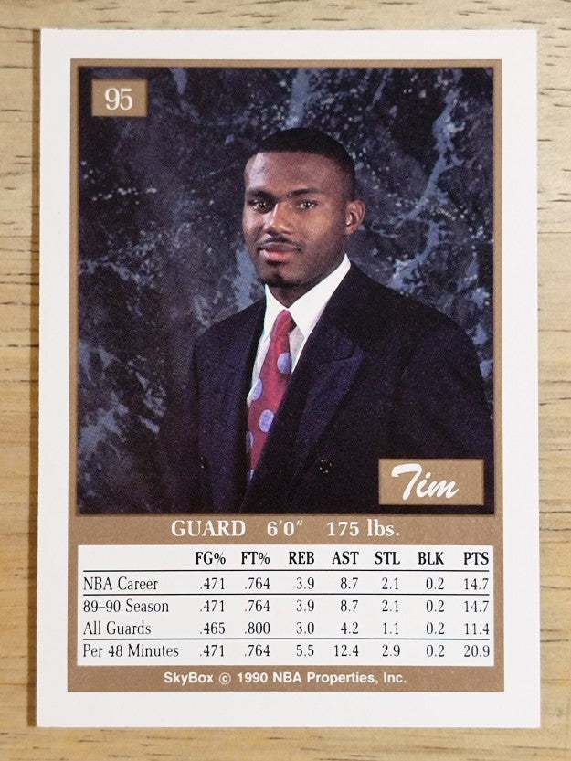 1990-91 SkyBox #95 Tim Hardaway RC
