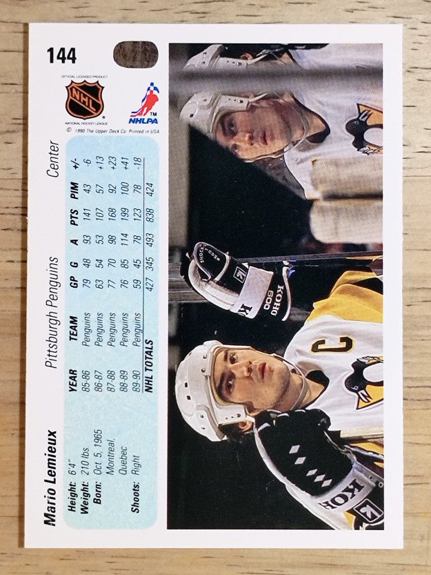 1990-91 Upper Deck #144 Mario Lemieux