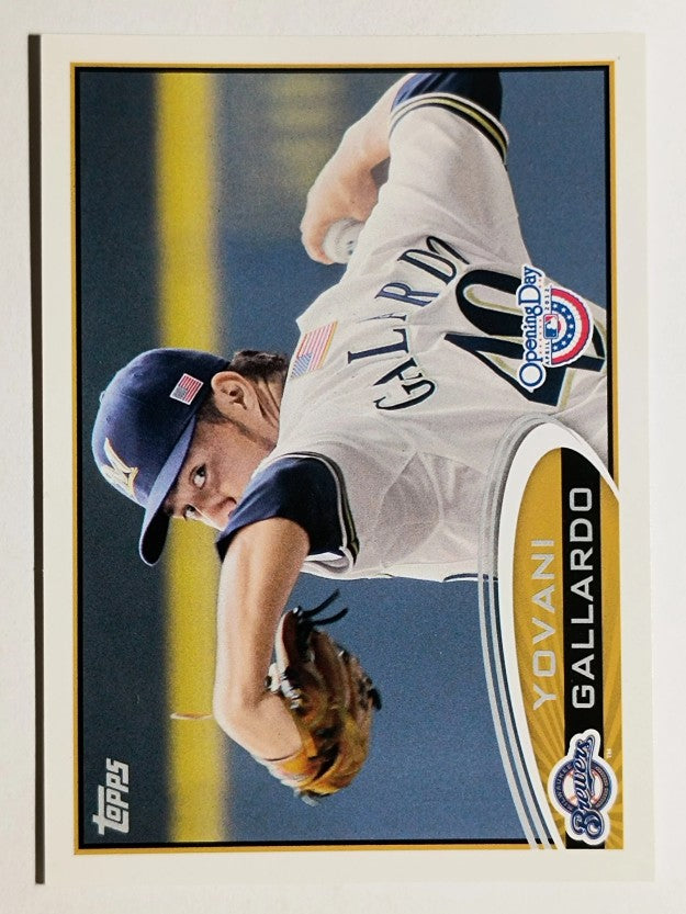 2012 Topps Opening Day #165 Yovani Gallardo