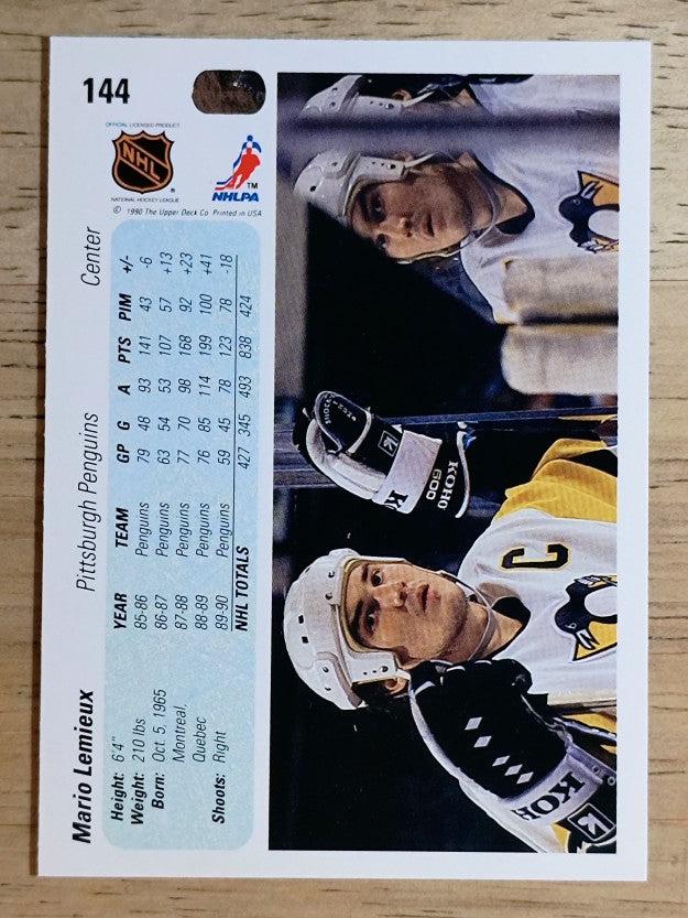 1990-91 Upper Deck #144 Mario Lemieux