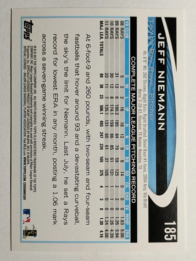 2012 Topps Opening Day #185 Jeff Niemann