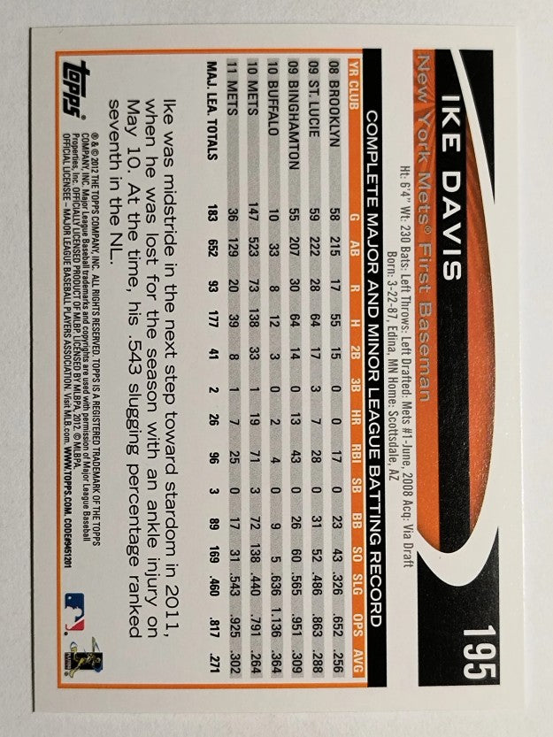 2012 Topps Opening Day #195 Ike Davis
