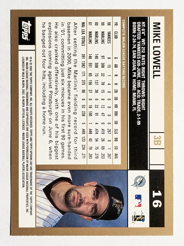2002 Topps Opening Day #16 Mike Lowell