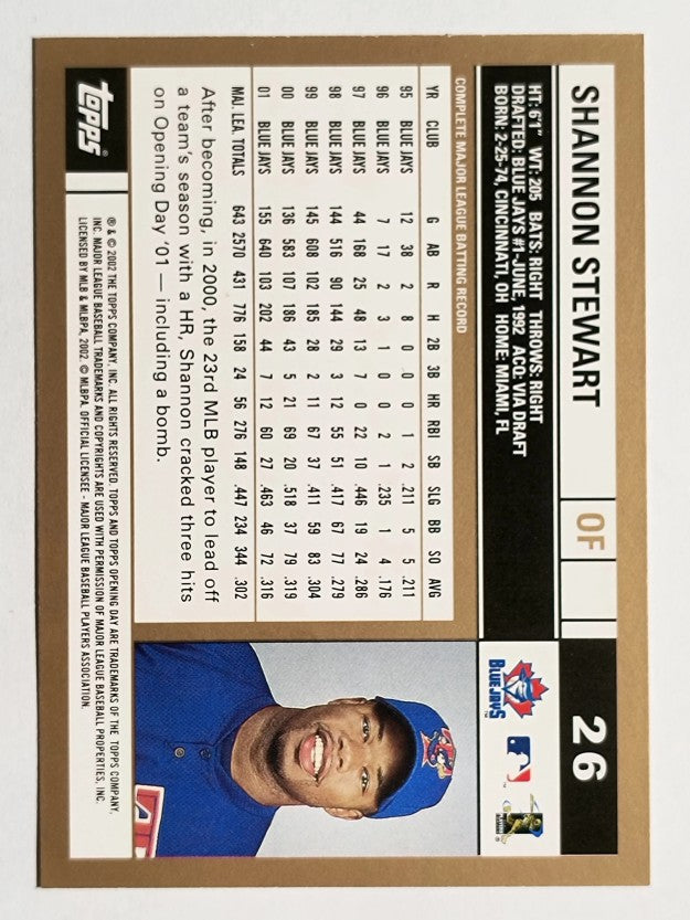 2002 Topps Opening Day #26 Shannon Stewart
