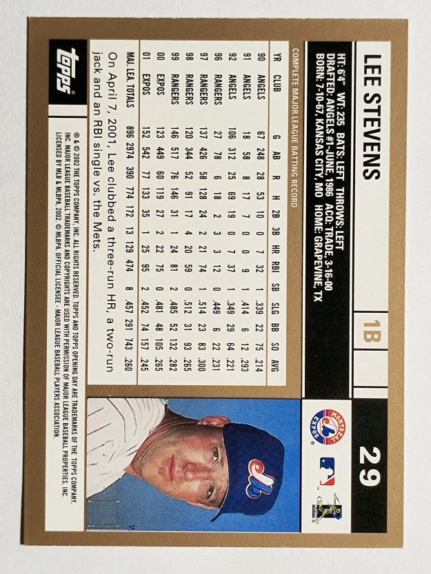 2002 Topps Opening Day #29 Lee Stevens