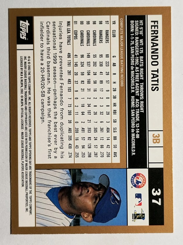 2002 Topps Opening Day #37 Fernando Tatis