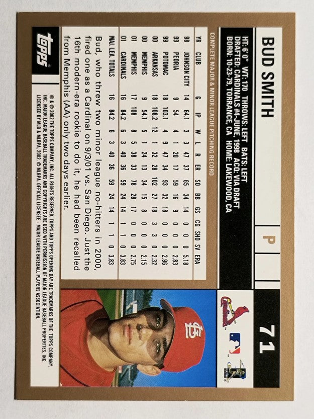 2002 Topps Opening Day #71 Bud Smith