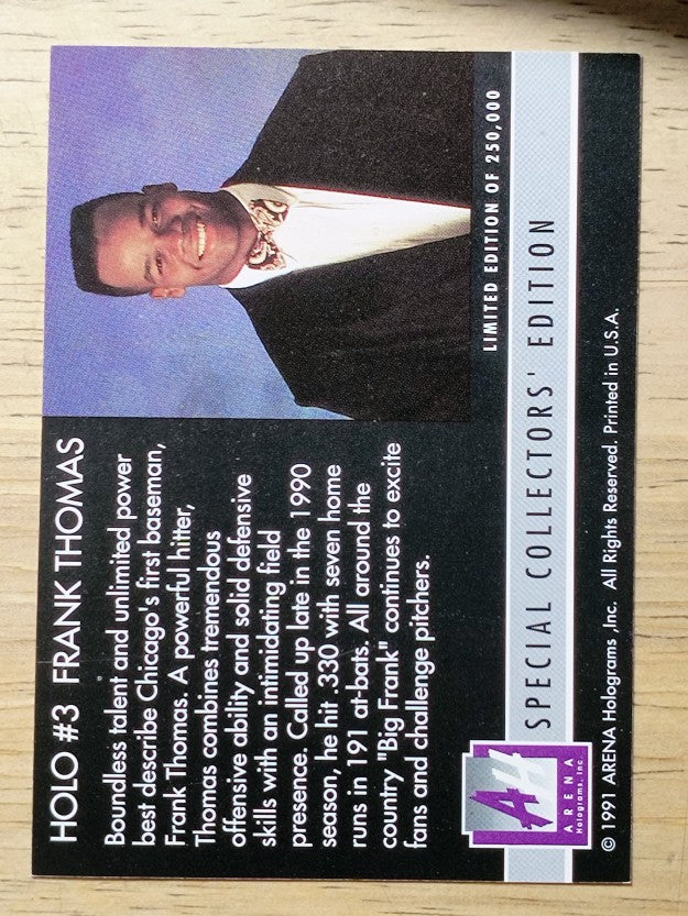 1991 Arena Holograms #3A Frank Thomas Silver