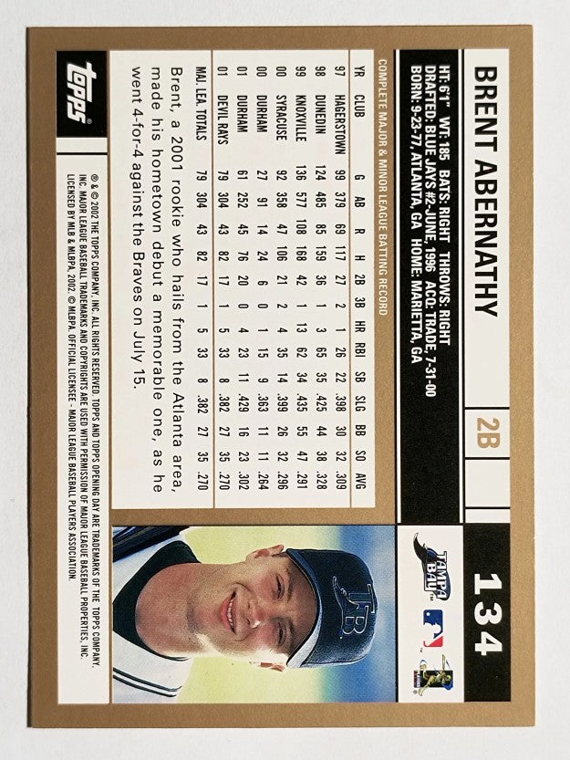 2002 Topps Opening Day #134 Brent Abernathy