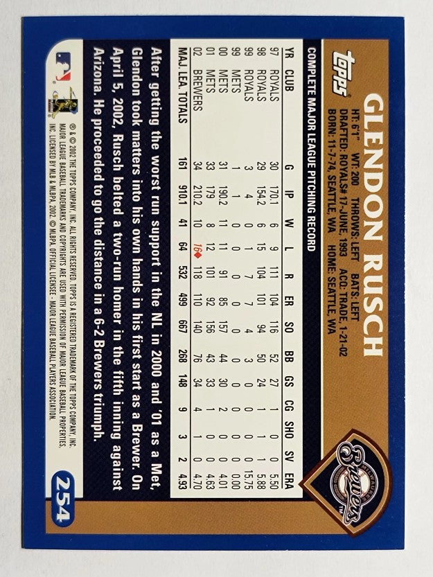 2003 Topps #254 Glendon Rusch