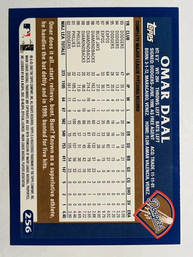 2003 Topps #256 Omar Daal