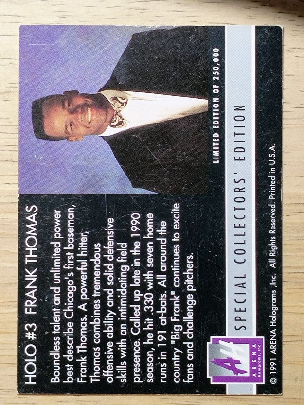 1991 Arena Holograms #3A Frank Thomas Silver