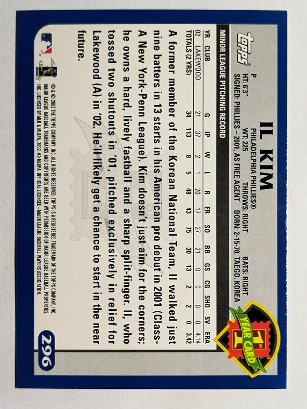2003 Topps #296 Il Kim FY RC
