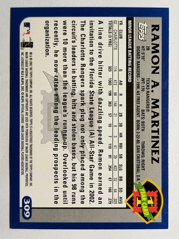 2003 Topps #309 Ramon Nivar-Martinez FY RC