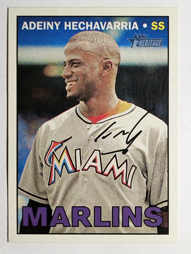 2016 Topps Heritage #592 Adeiny Hechavarria