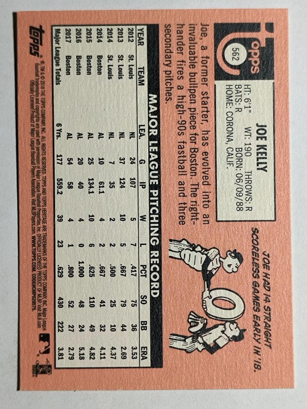 2018 Topps Heritage #562 Joe Kelly