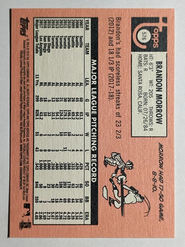 2018 Topps Heritage #576 Brandon Morrow