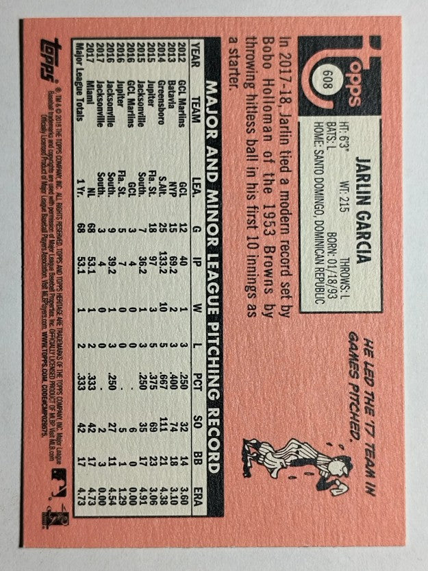 2018 Topps Heritage #608 Jarlin Garcia