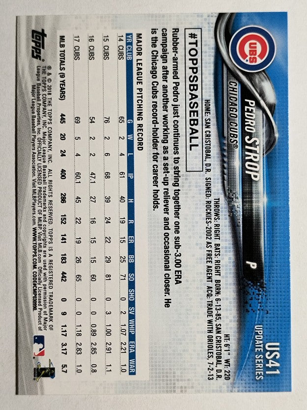 2018 Topps Update #US41 Pedro Strop