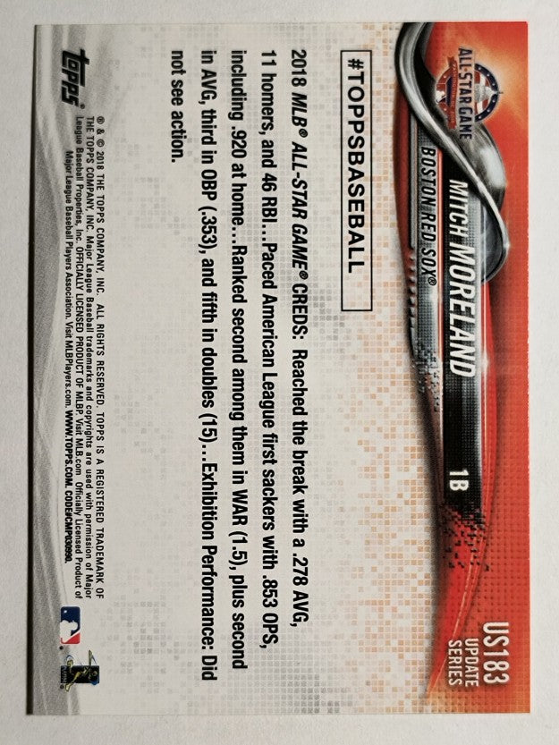 2018 Topps Update #US183 Mitch Moreland AS