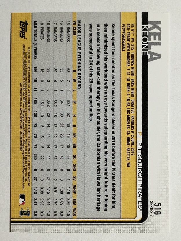 2019 Topps #516 Keone Kela
