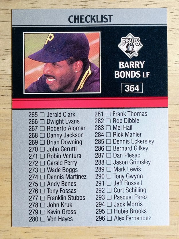 1991 Leaf #364 Barry Bonds CL
