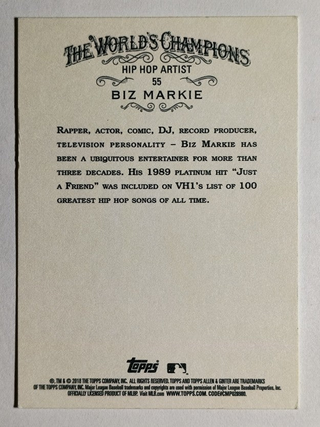2018 Topps Allen and Ginter #55 Biz Markie