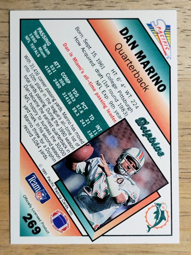 1991 Pacific #269 Dan Marino