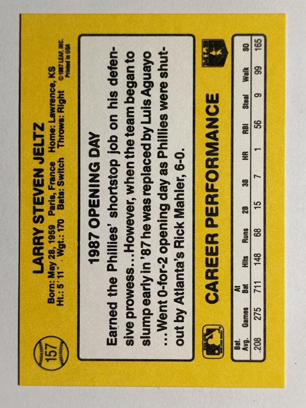 1987 Donruss Opening Day #157 Steve Jeltz