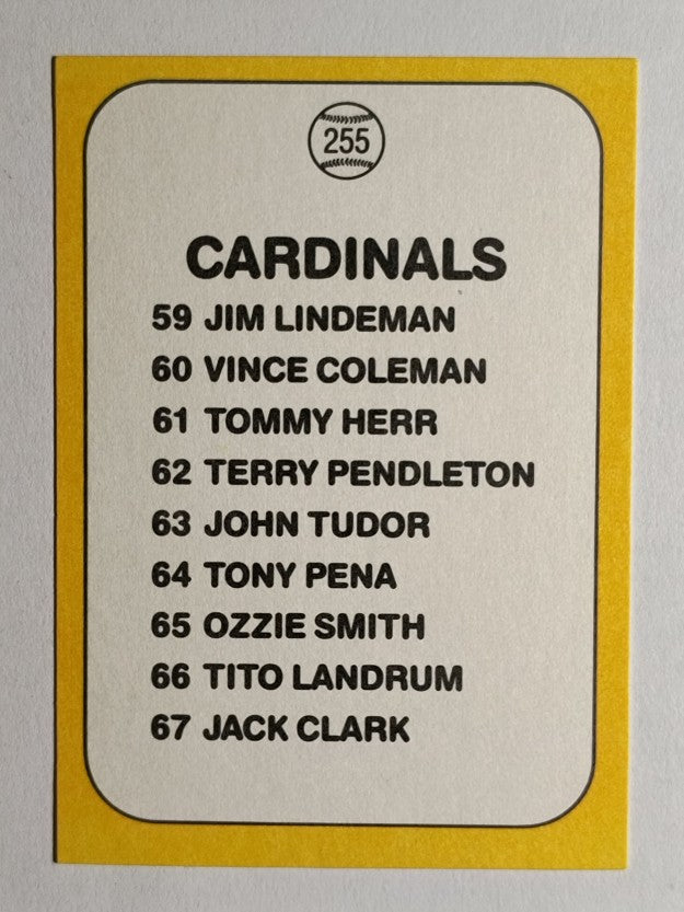1987 Donruss Opening Day #255 Cardinals Logo