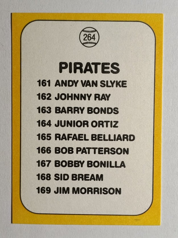 1987 Donruss Opening Day #264 Pirates Logo