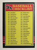 1985 Donruss #656 Checklist 131-234/Unnumbered