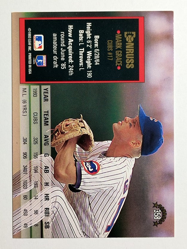 1994 Donruss #358 Mark Grace