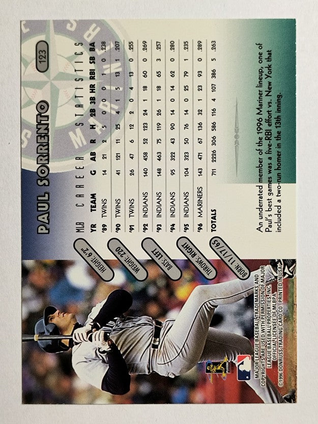 1997 Donruss #123 Paul Sorrento