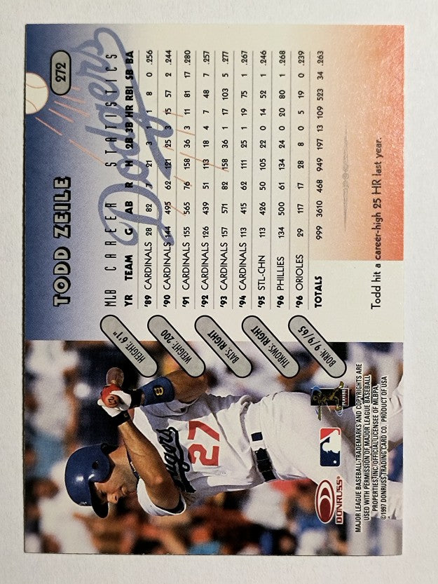 1997 Donruss #272 Todd Zeile