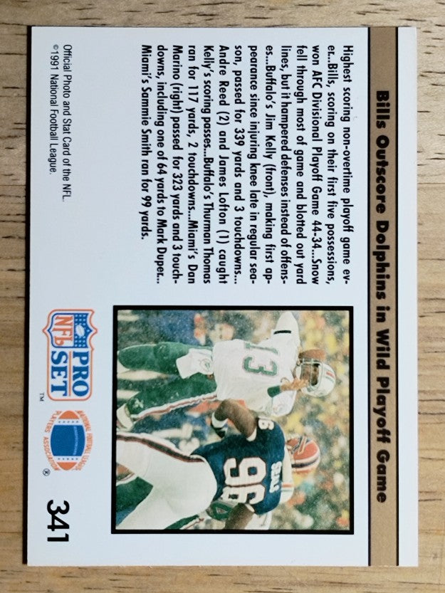 1991 Pro Set #341A Highest Scoring REP/NFLPA logo on back