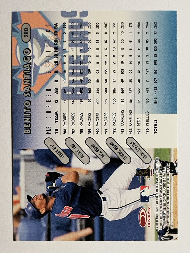 1997 Donruss #280 Benito Santiago