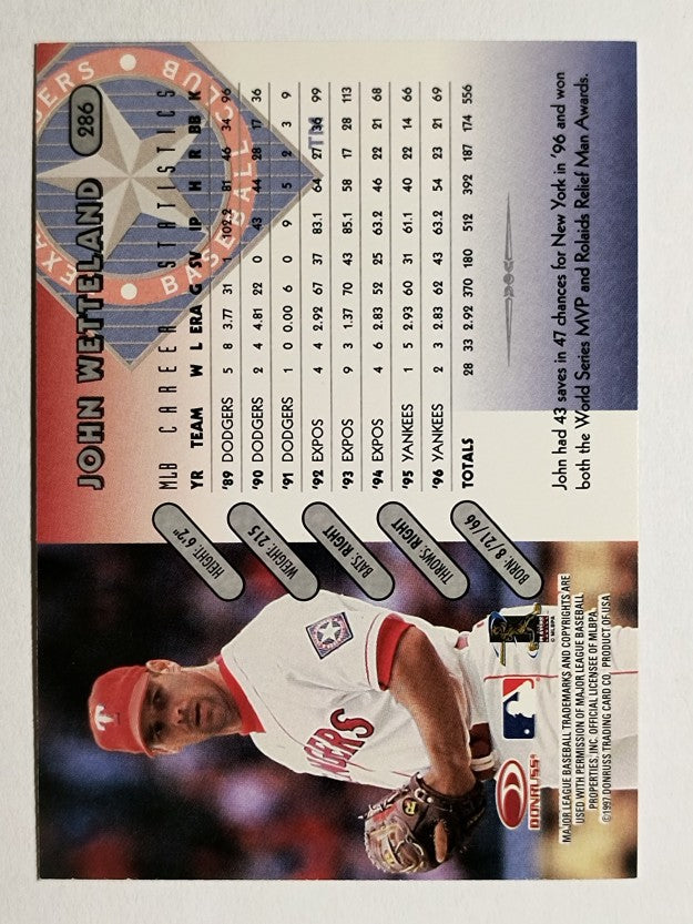 1997 Donruss #286 John Wetteland