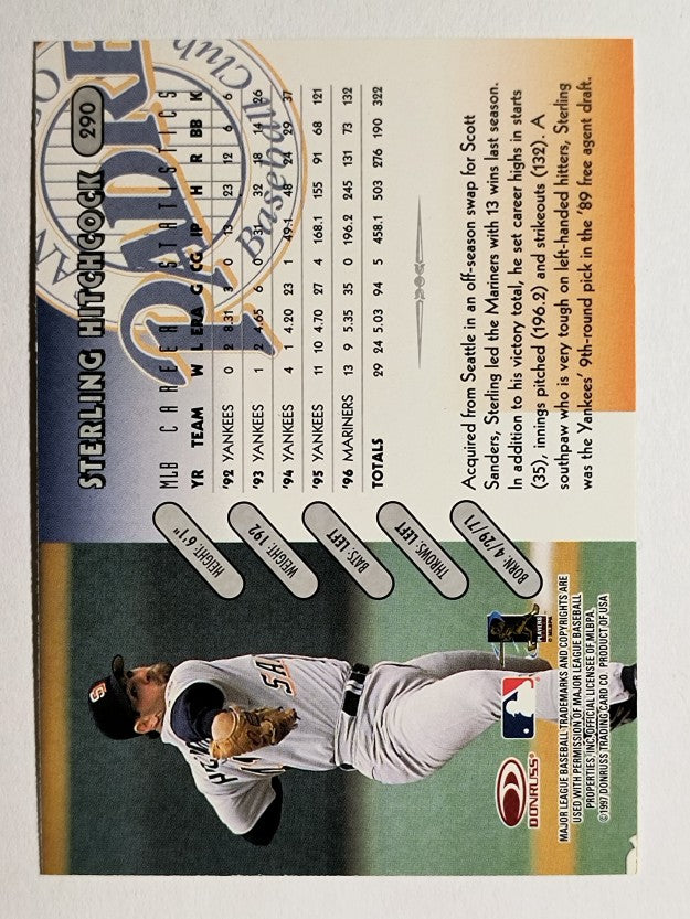 1997 Donruss #290 Sterling Hitchcock