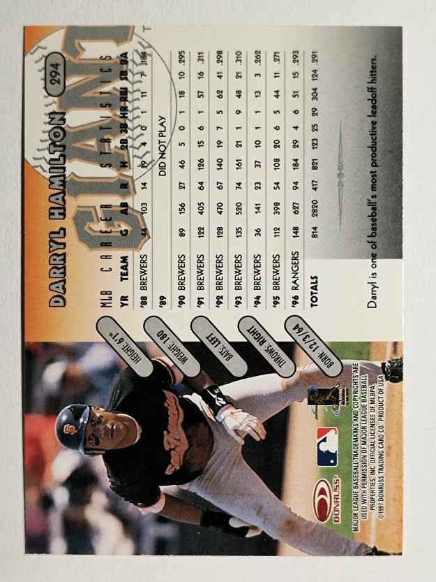 1997 Donruss #294 Darryl Hamilton