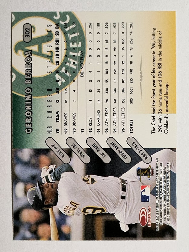1997 Donruss #302 Geronimo Berroa