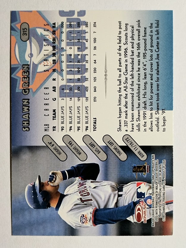 1997 Donruss #315 Shawn Green