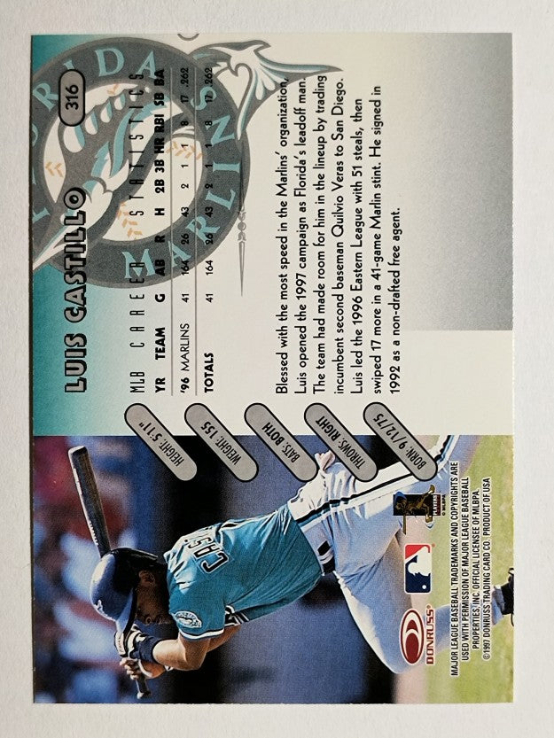 1997 Donruss #316 Luis Castillo